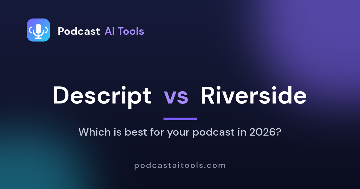 Descript vs Riverside comparison for podcasters in 2026