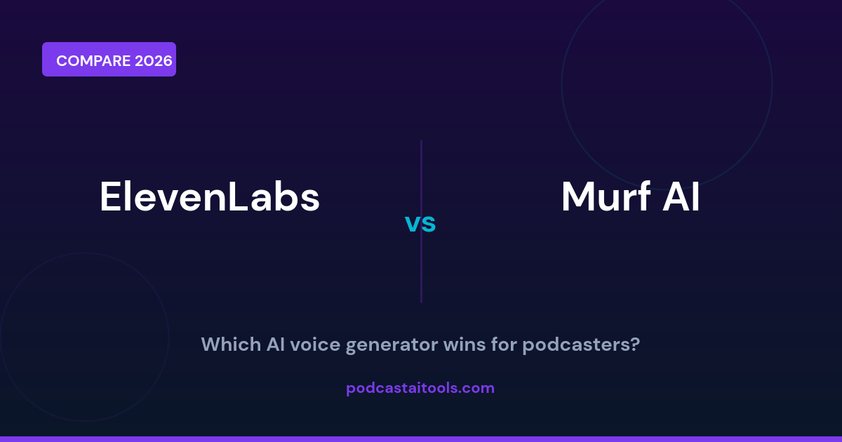ElevenLabs vs Murf AI - AI voice generator comparison for podcasters 2026