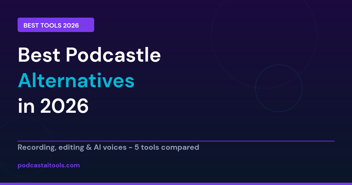 Best Podcastle alternatives 2026 - podcast recording and editing tools compared