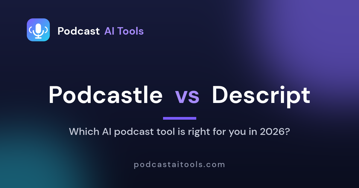 Podcastle vs Descript comparison for podcast editing 2026