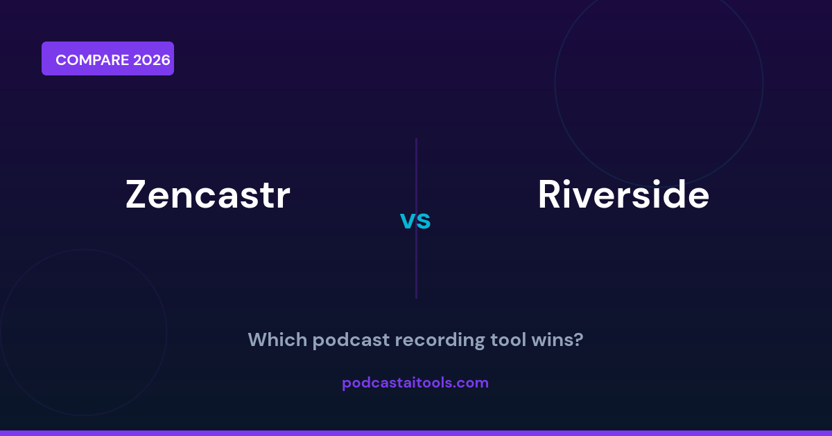 Zencastr vs Riverside - remote podcast recording platform comparison 2026